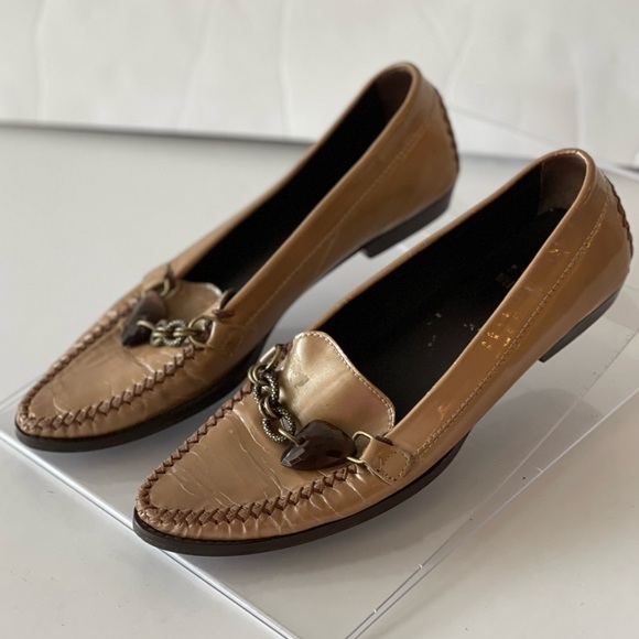 Stuart Weitzman Women's Nude Beige Loafer Flats Slip On Comfort Shoes Jewel, 6 - Picture 10 of 10